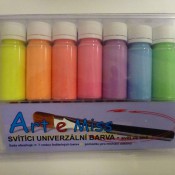  Akrylová barva univerzální - svítící ve tmě - SADA