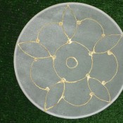 Hedvábná vitráž - kolečko 15 cm